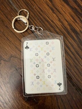 Louis Vuitton Multicolor Monogram Card Keychain with Gold Hardware